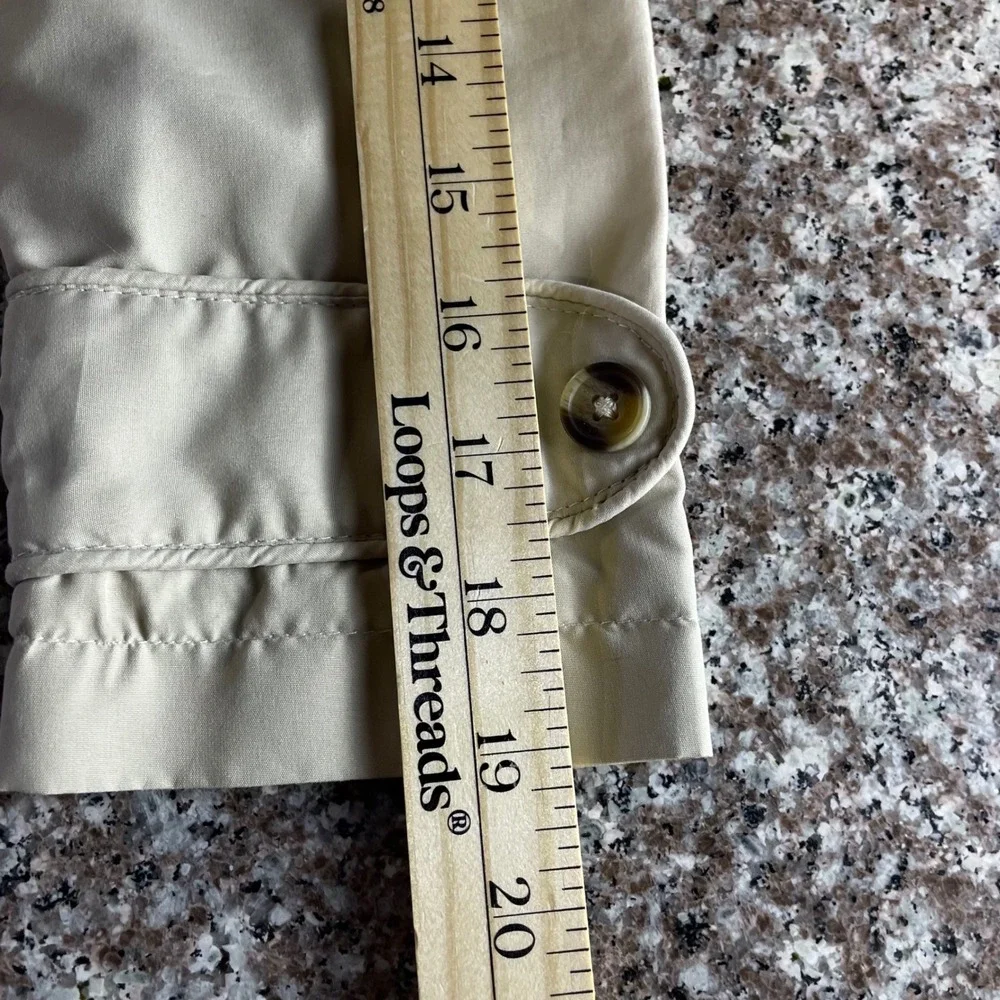 OshKosh Bgosh Girls Khaki Double Breasted Peplum Trench Coat Jacket Size 7